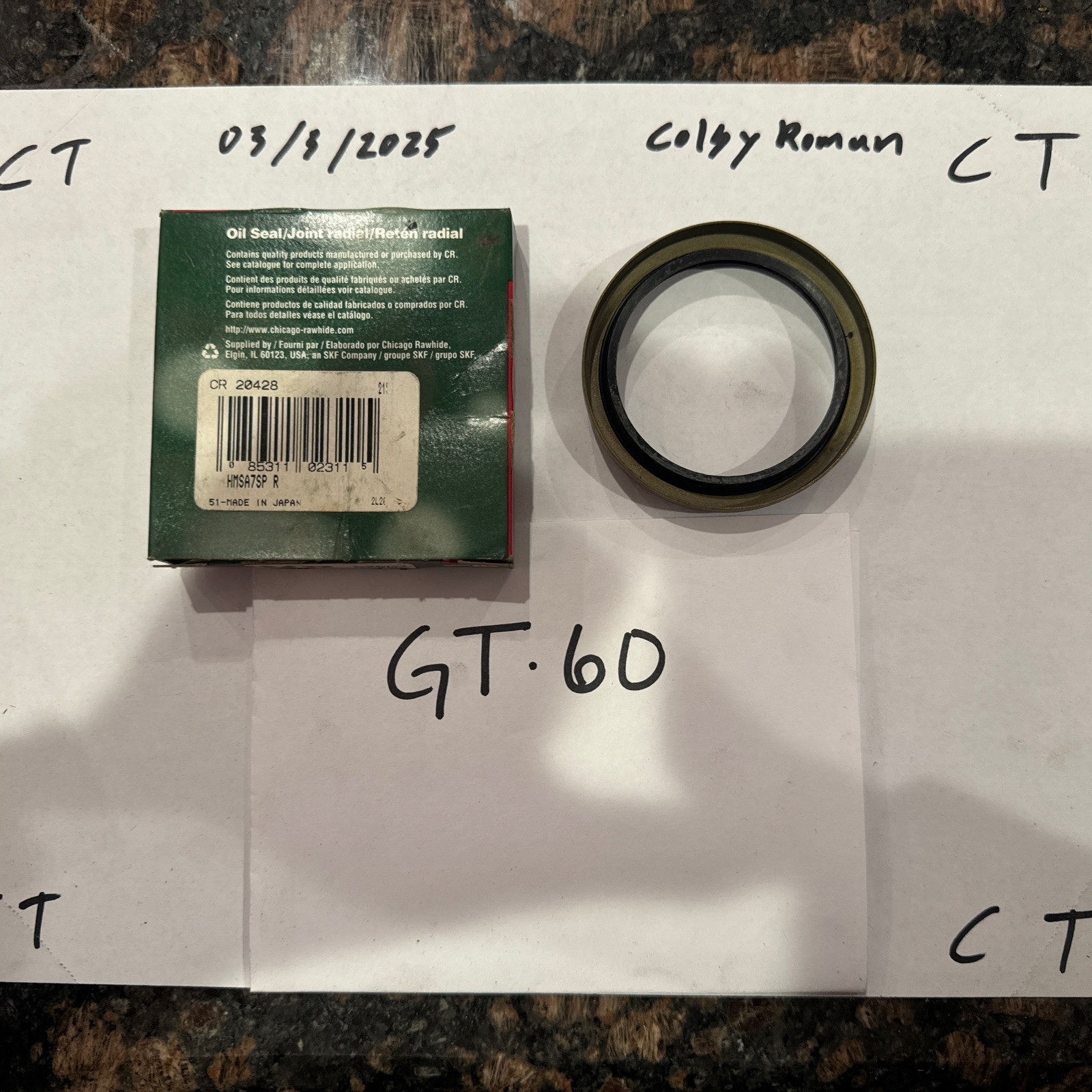 Chicago Rawhide Oil Seal 20428 - Image 3