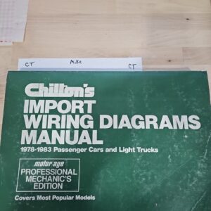 Chilton’s Import Wiring Diagrams Manual 1978-83 Passenger Cars/Light Trucks Pro