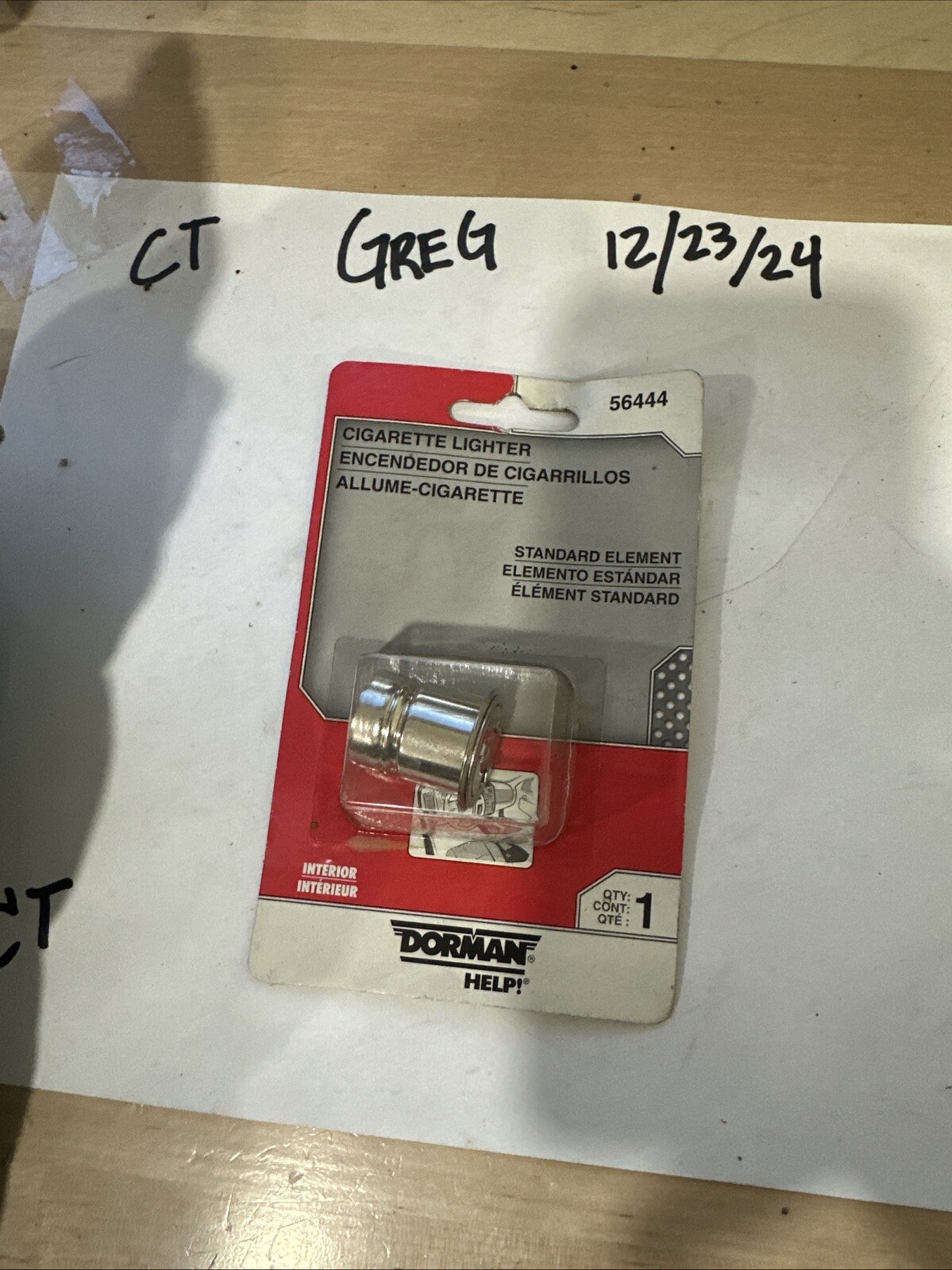 Cigarette Lighter Element Dorman 56444