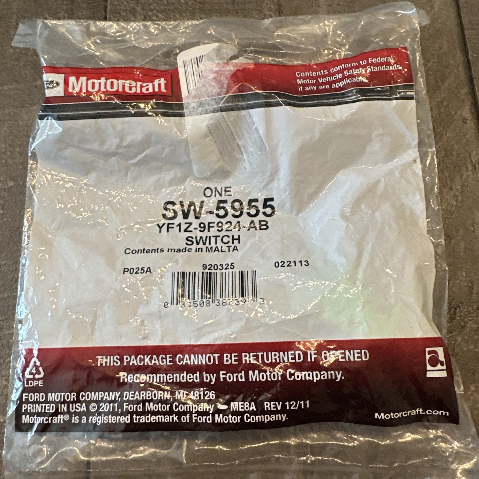 Cruise Control Cut-Out Switch-Cutout Switch Motorcraft SW-5955