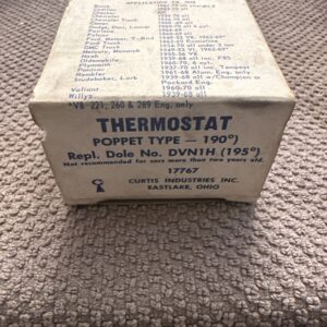 Curtis Industries 17767 Poppet Type Thermostat 190 Degrees