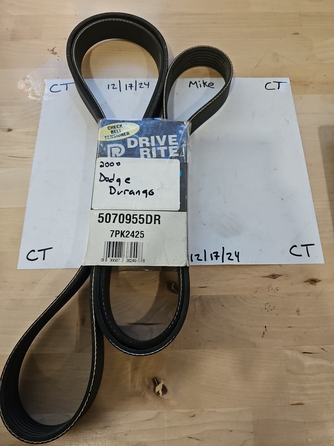 Dayco Drive Rite Automotive V-Ribbed Serpentine Belt Made In USA 5070955DR