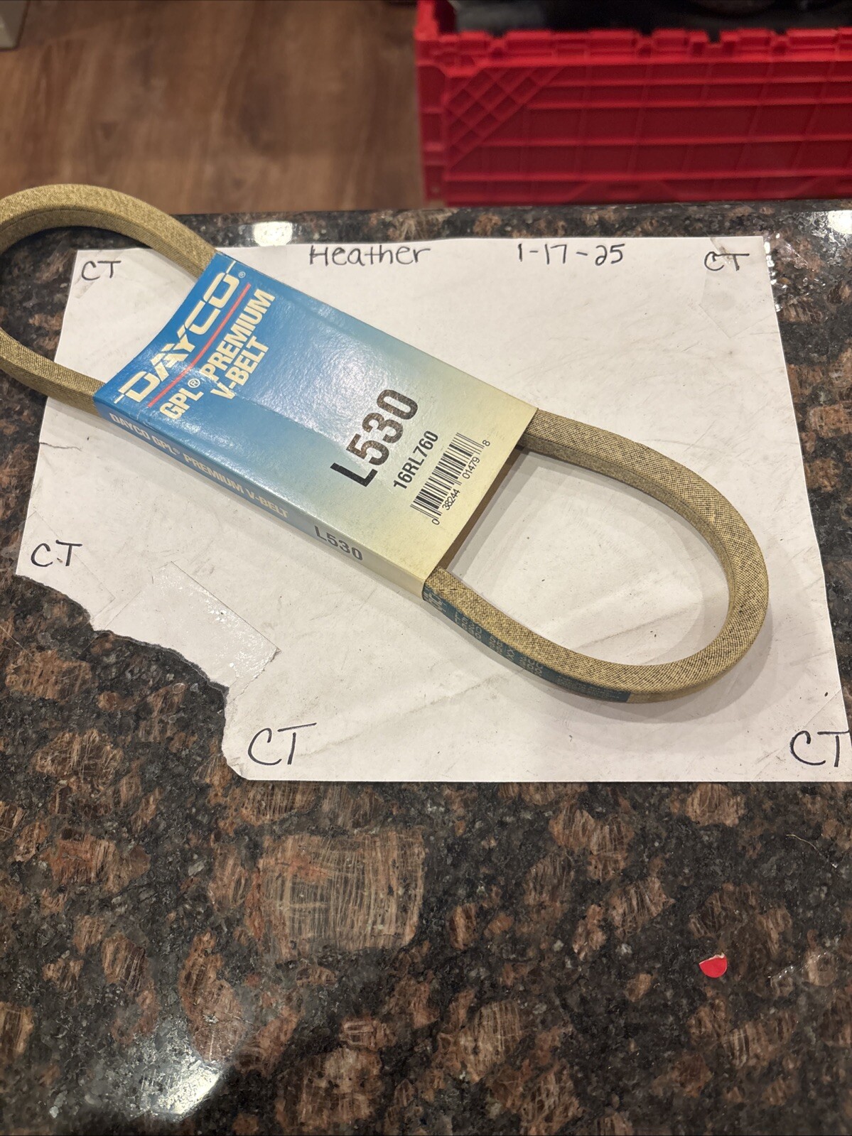 Dayco L530 GPL Premium Utility V-Belt 16RL760