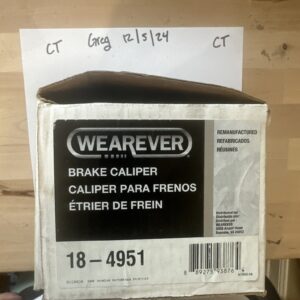 Disc Brake Caliper-Unloaded Caliper Front Right Wearever/Cardone 18-4951 Reman