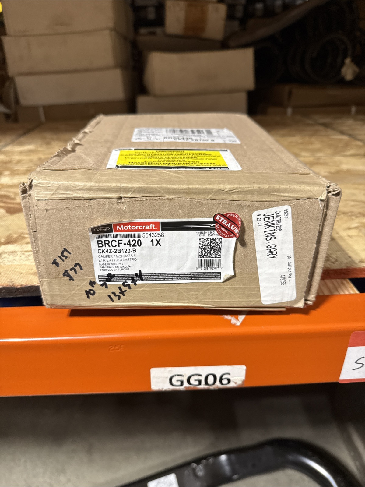 Disc Brake Caliper-Unloaded Caliper Motorcraft BRCF-420