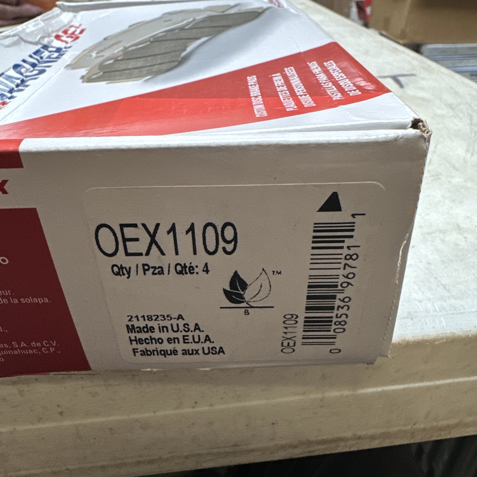 Disc Brake Pad Set-OEX Disc Brake Pad Rear Wagner OEX1109 - Image 3