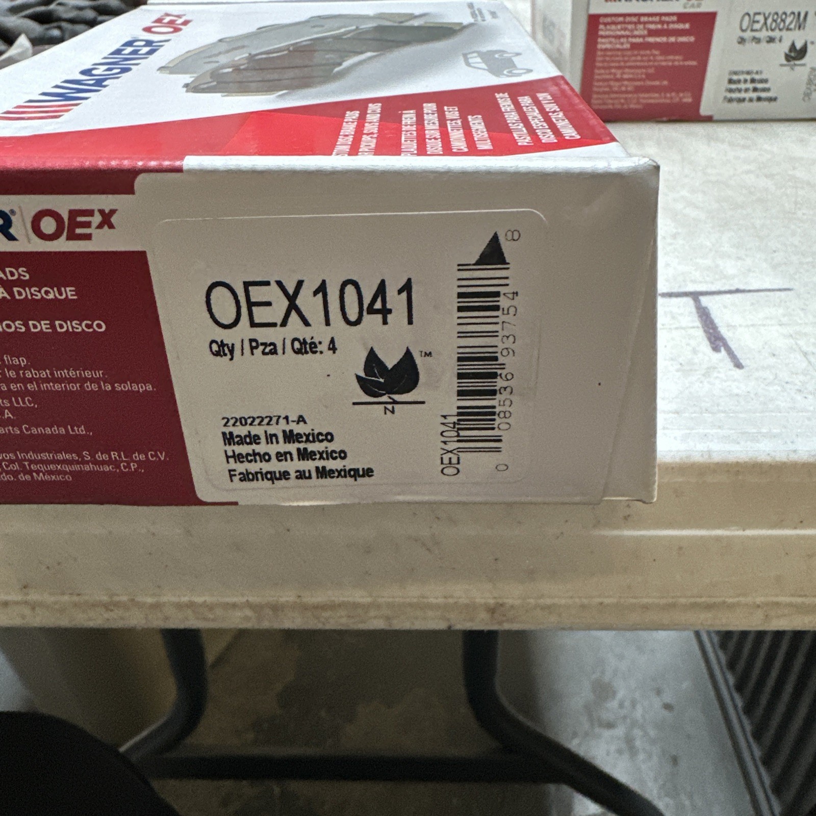 Disc Brake Pad Set-OEX Disc Brake Pad Wagner OEX1041 - Image 3