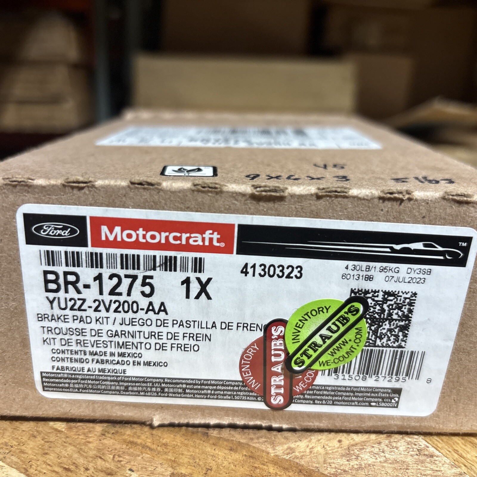 Disc Brake Pad Set-Pads - Standard Premium - Integrally Molded Motorcraft - Image 3