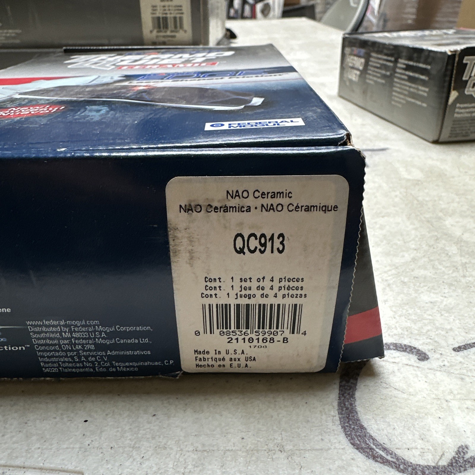 Disc Brake Pad Set-ThermoQuiet Disc Brake Pad Front Wagner QC913 - Image 3