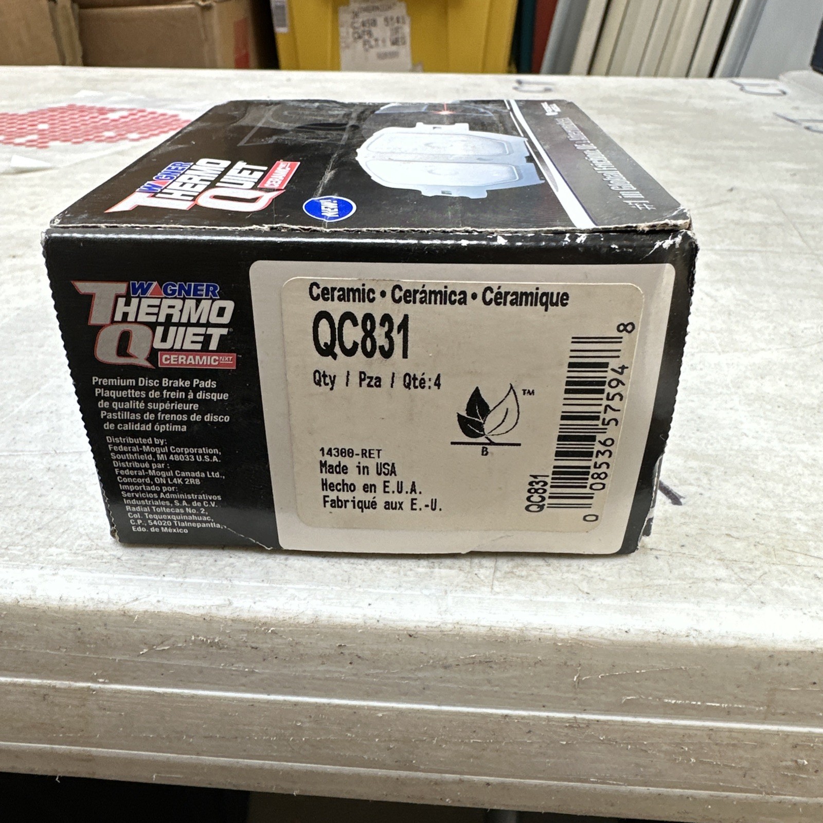 Disc Brake Pad Set-ThermoQuiet Disc Brake Pad Wagner QC831 fits 2000 Toyota Echo - Image 3
