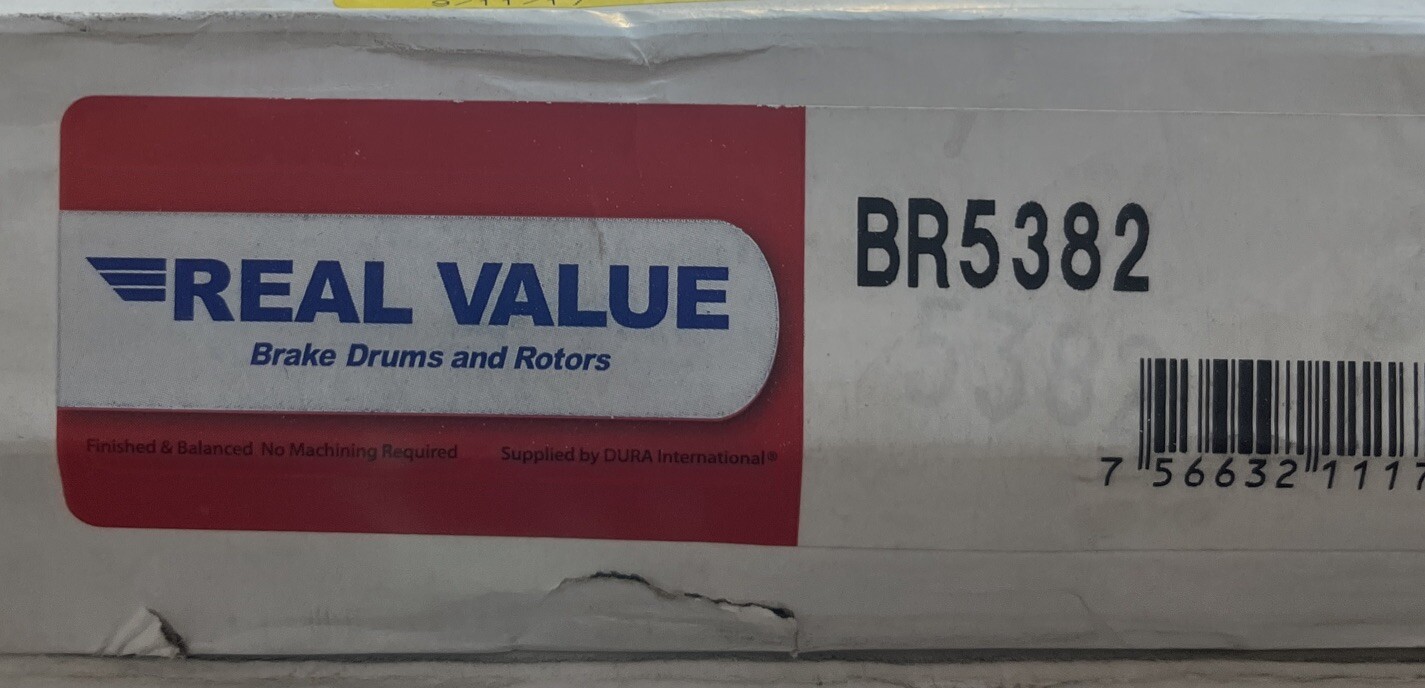 Disc Brake Rotor Real Value BR5382