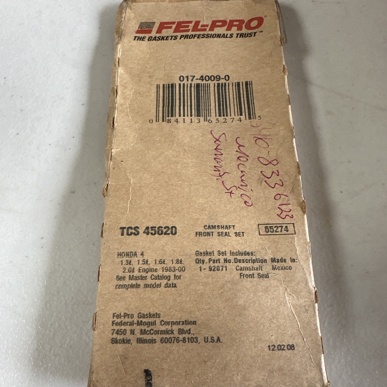 Engine Camshaft Seal Fel-Pro TCS 45620