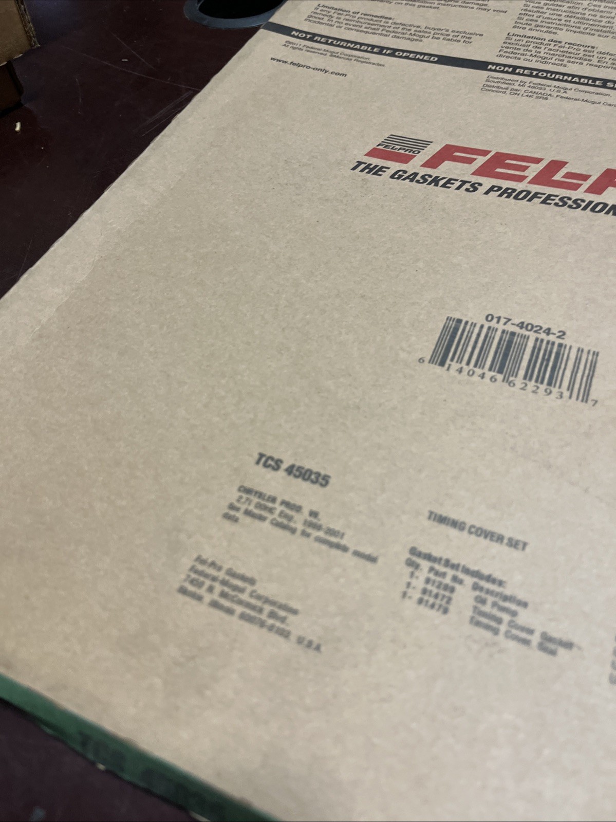 Engine Timing Cover Gasket Set Fel-Pro TCS 45035 - Image 4