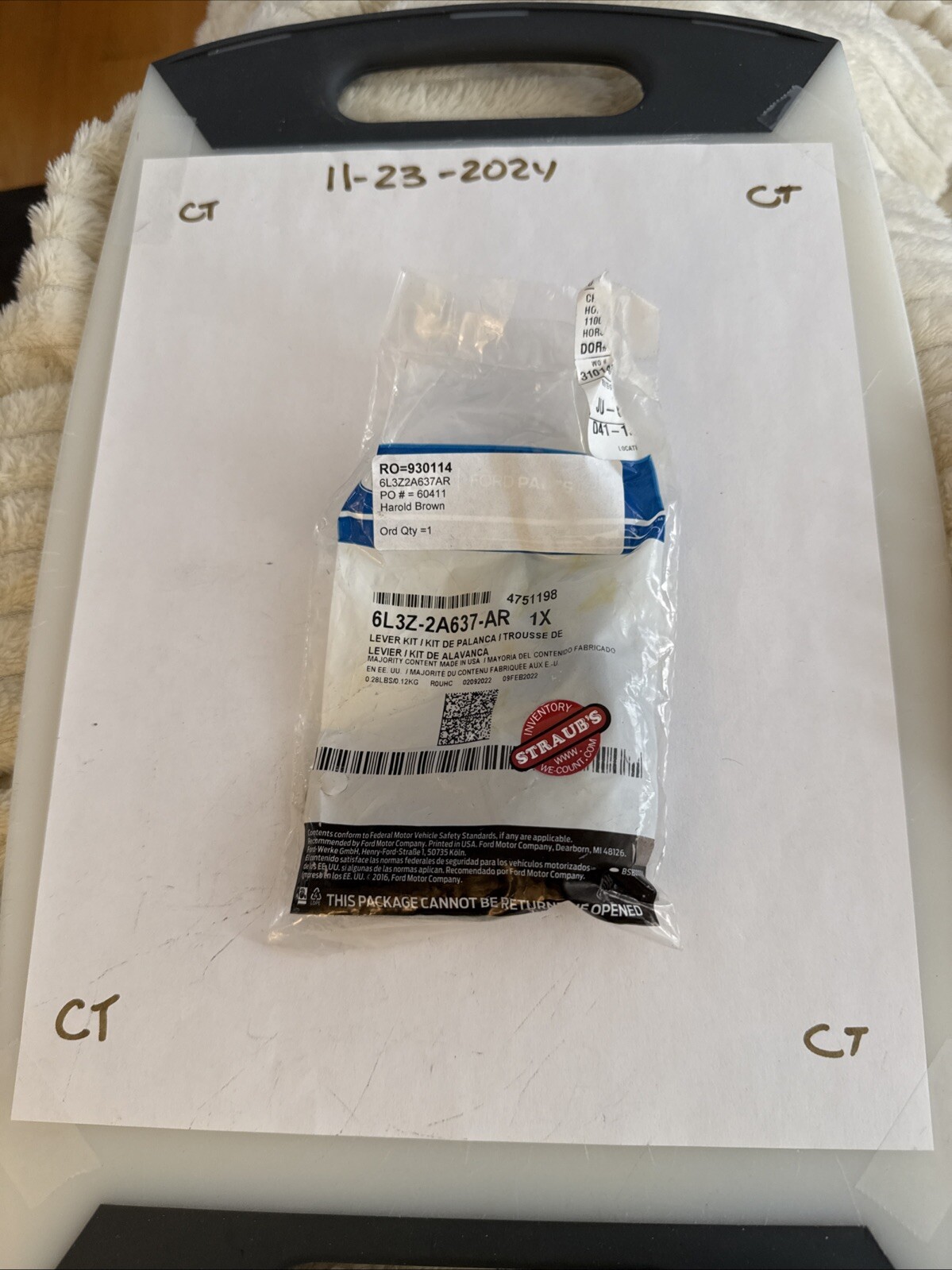 FORD OEM 03-11 Town Car Rear Suspension Brake Components-Lever 6L3Z2A637AR