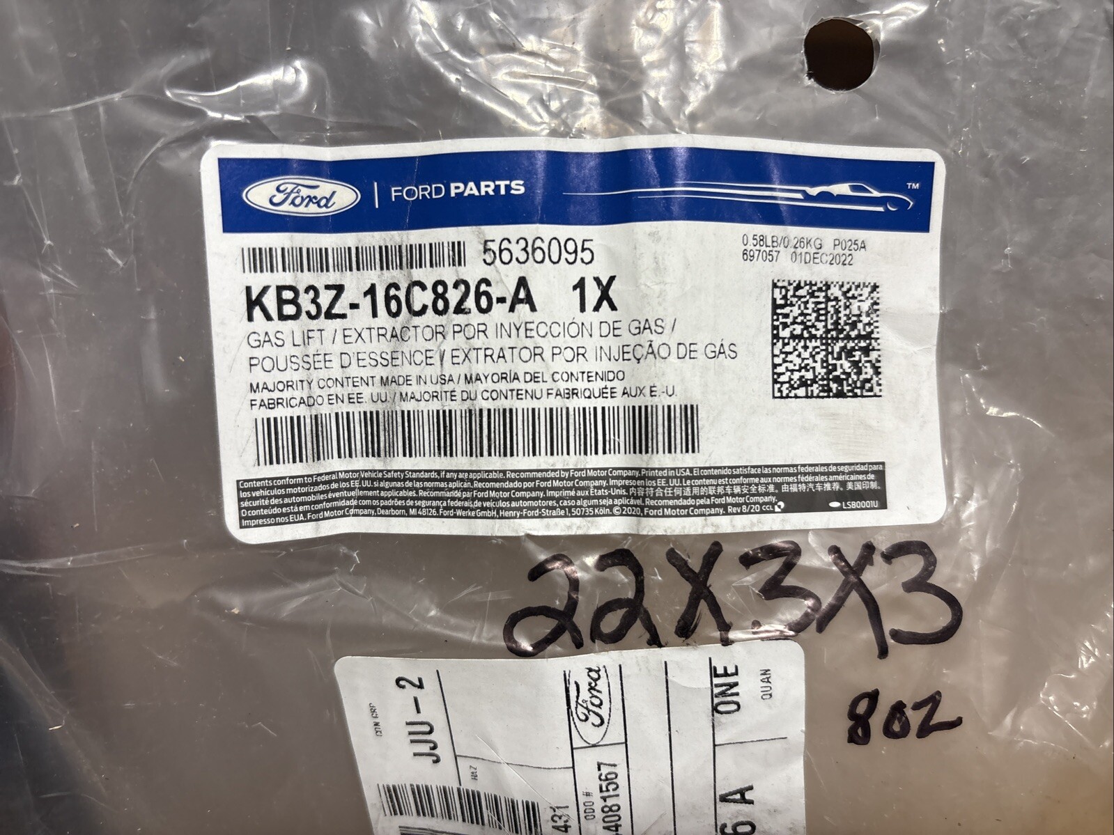 FORD OEM 19-23 Ranger Hood Hood Components-Lift Cylinder KB3Z16C826A - Image 3