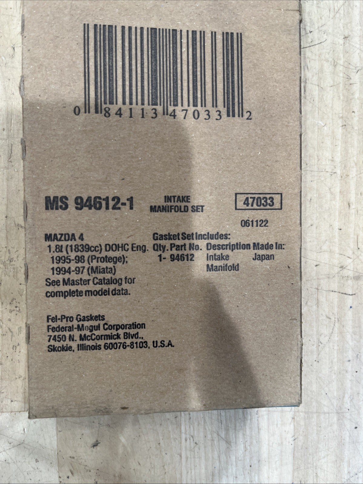 Fel-Pro Engine Intake Manifold Gasket Set Lower MS946121 BP0513111 for Mazda - Image 3