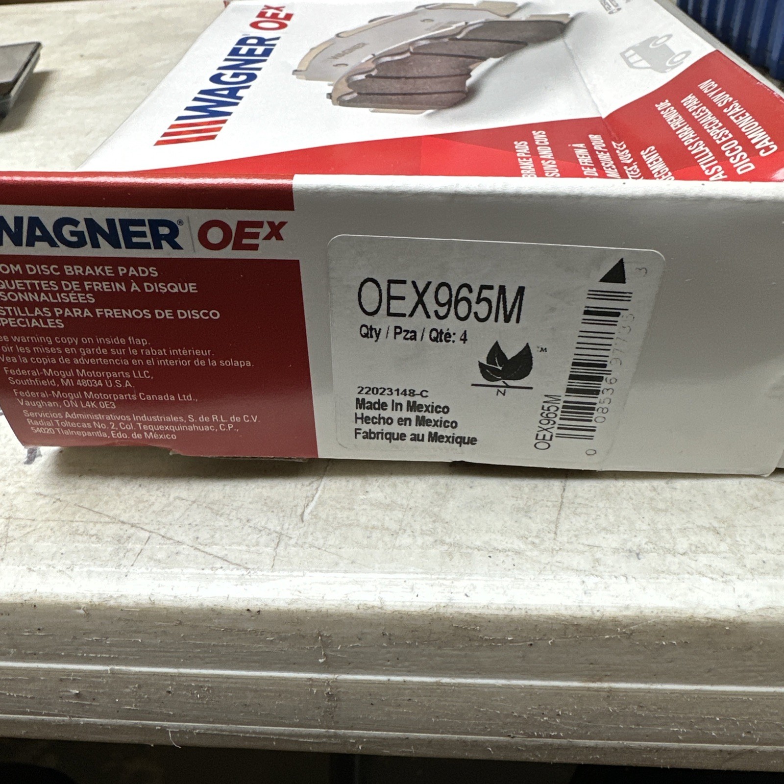 For Dodge Ram 3500 2003-2008 Wagner OEX965M OEX Ceramic Front Disc Brake Pads - Image 3