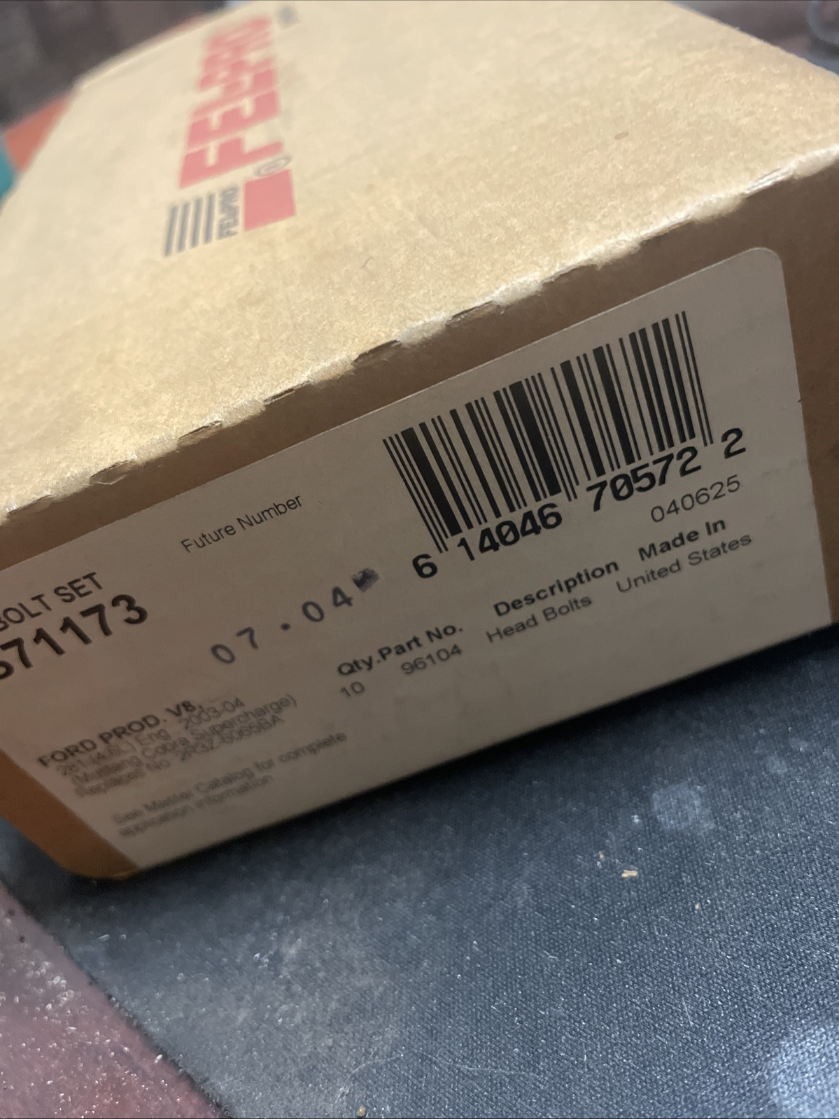 For Ford Mustang 2003-2004 Fel-Pro ES 71173 Cylinder Head Bolt Set w Washers - Image 3