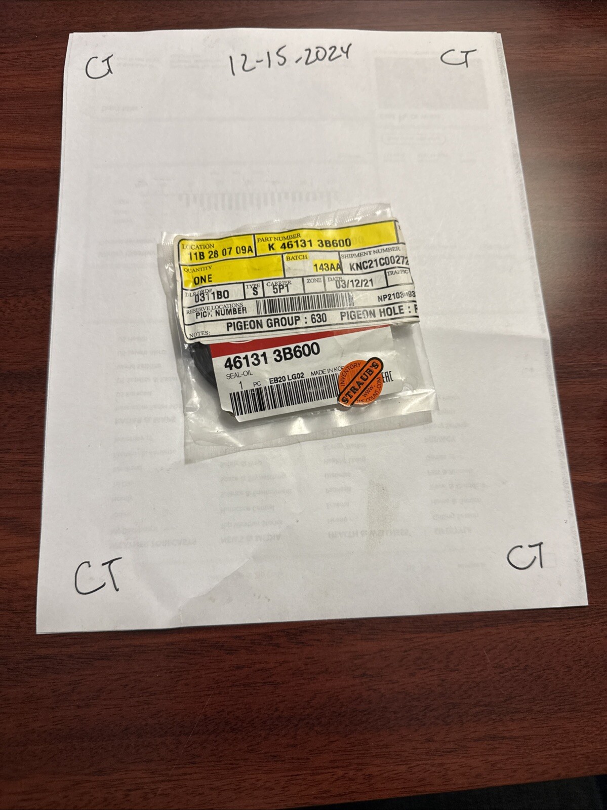 GENUINE ® SEAL OIL Torque Converter - Automatic For Hyundai Kia 461313B600 OEM