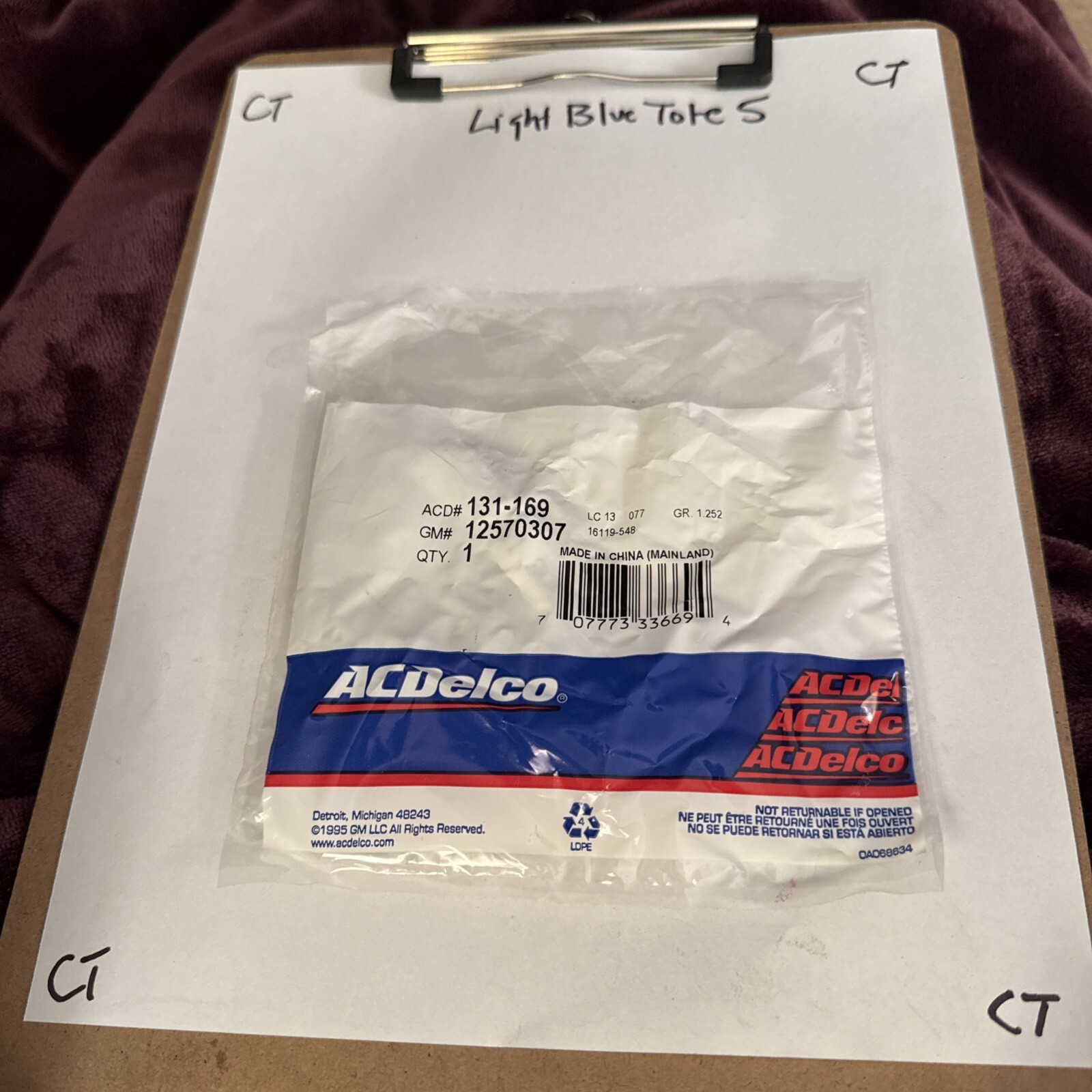 Genuine ACDelco For GMC Envoy 2004-2006 Engine Coolant Water Inlet Seal 12570307