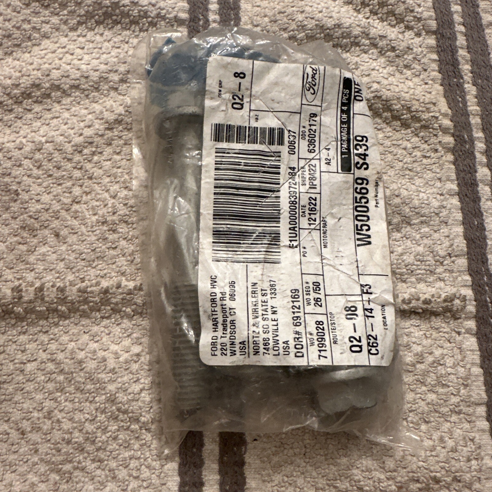 Genuine Control Arm Bolt QTY (4) W500569-S439 - Image 3