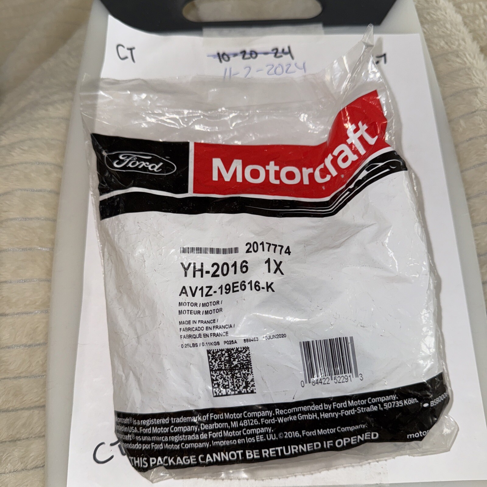 Genuine Ford Adjust Motor AV1Z-19E616-K. F9