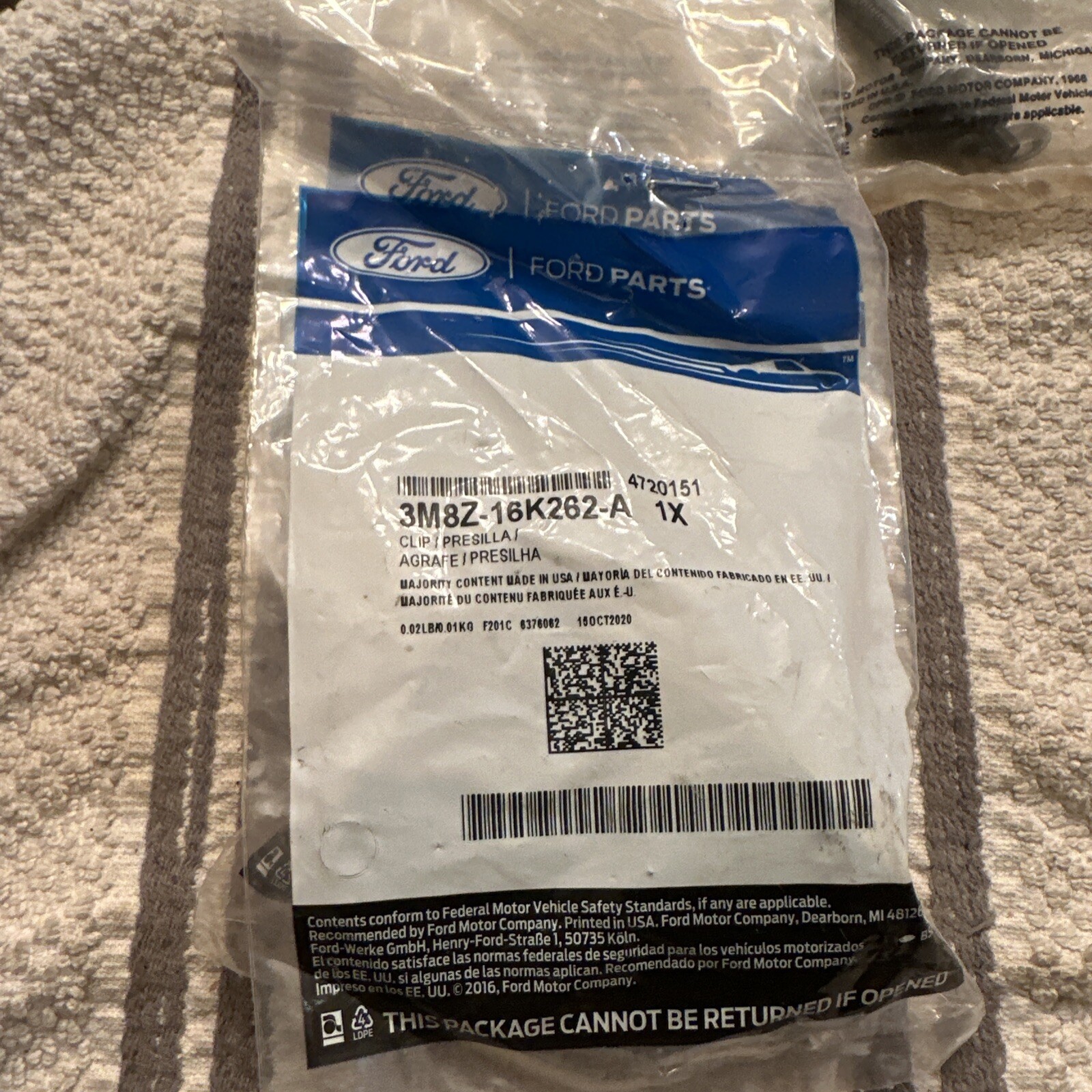 Genuine Ford Bumper Cover Retainer Nut 3M8Z-16K262-A