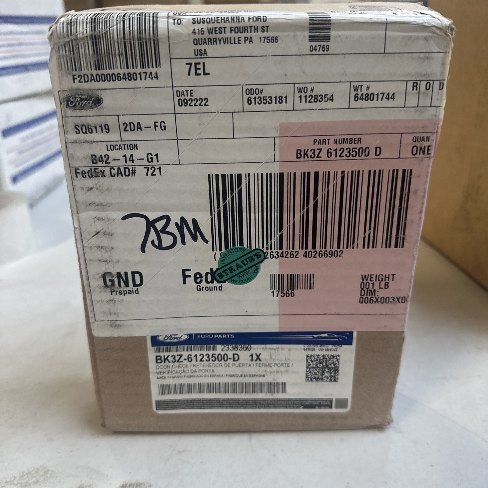 Genuine Ford Check Arm BK3Z-6123500-E