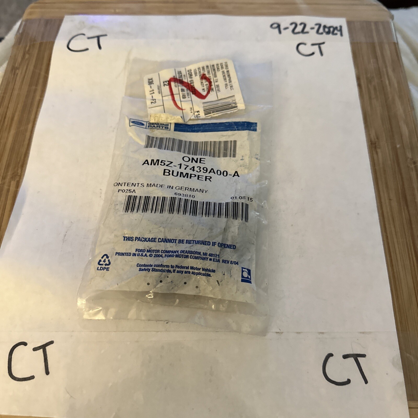 Genuine Ford Lift Gate Bumper AM5Z17439A00A