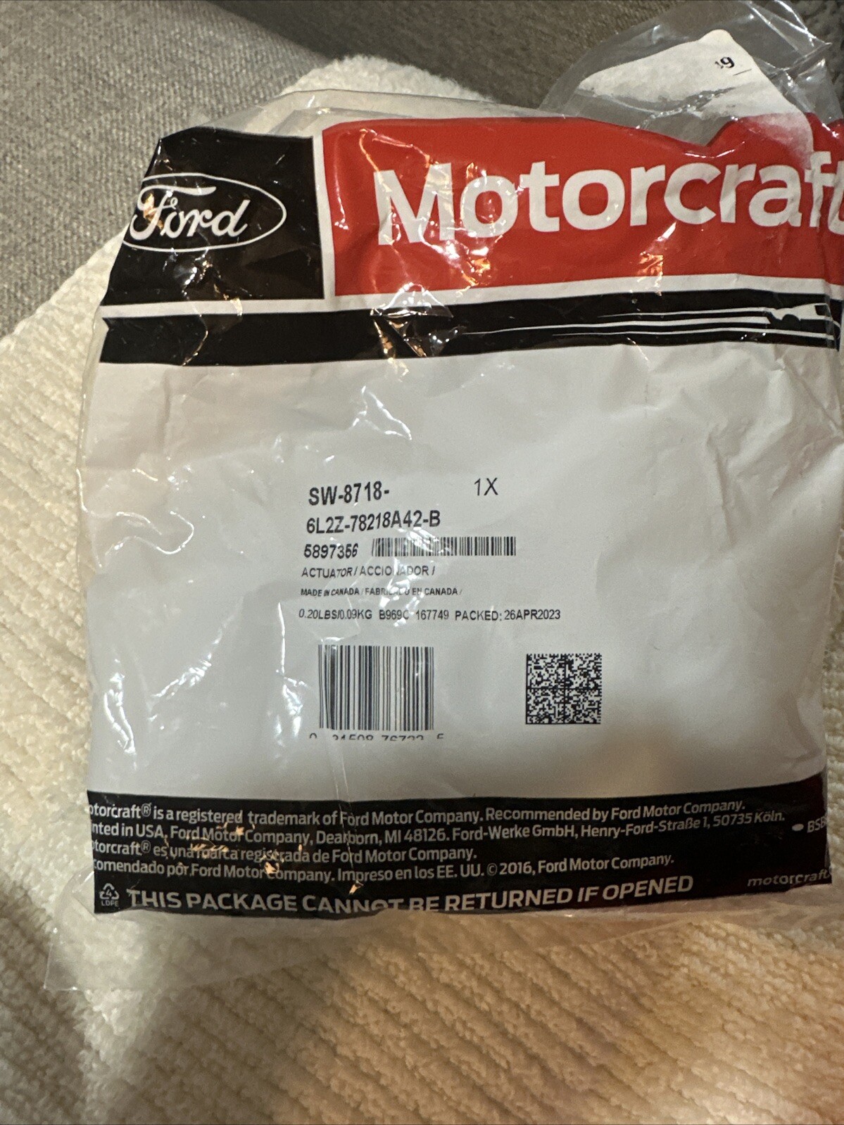 Genuine Ford Lock Actuator 6L2Z-78218A42-B