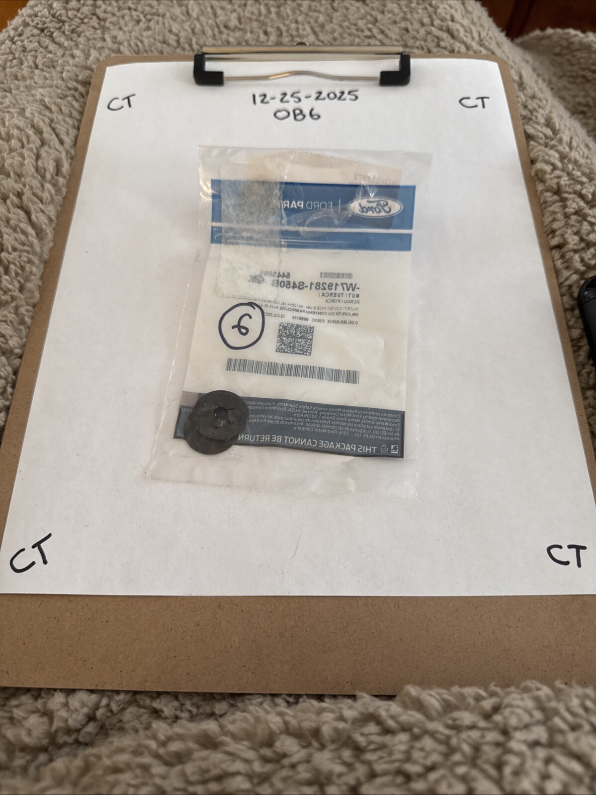 Genuine Ford Nut W719281-S450B (2) Nuts - Image 3