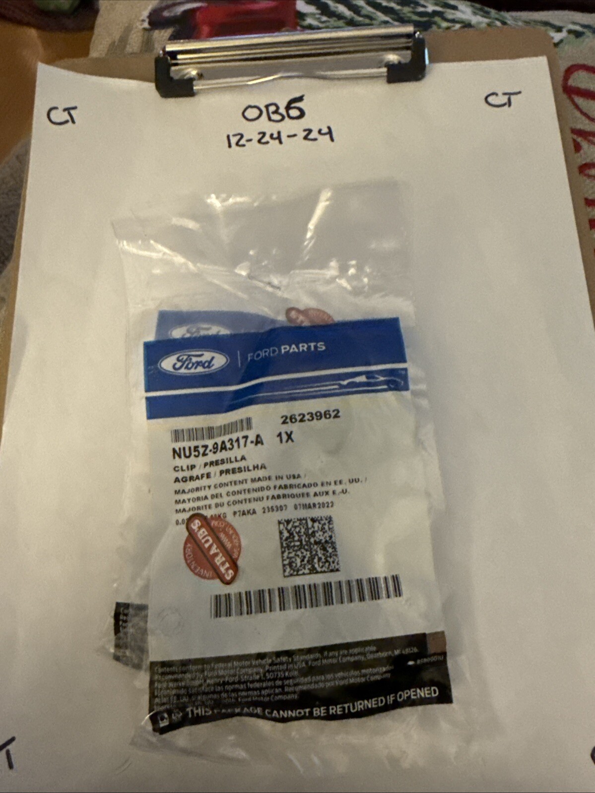 Genuine Ford OE Clip NU5Z-9A317-A