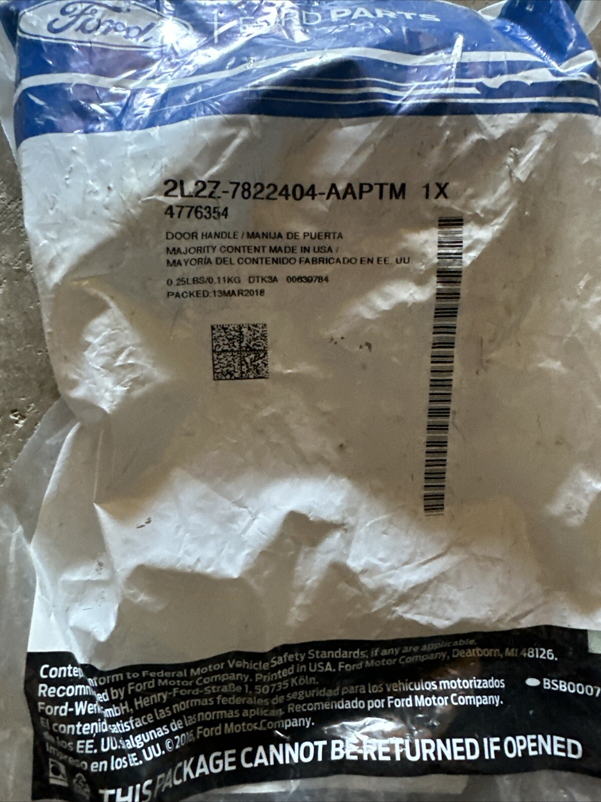 Genuine Ford Outside Door Handle 2L2Z-7822404-AAPTM OEM New 1998-2005 Explorer