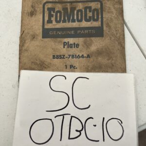 Genuine Ford Plate B8SZ-7B164-A, NOS