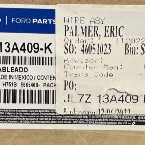 Genuine Ford Wire Assembly JL3Z-13A409-K