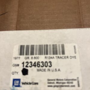 Genuine GM 12346303 Dye Coolant System R134A .25Oz NOS
