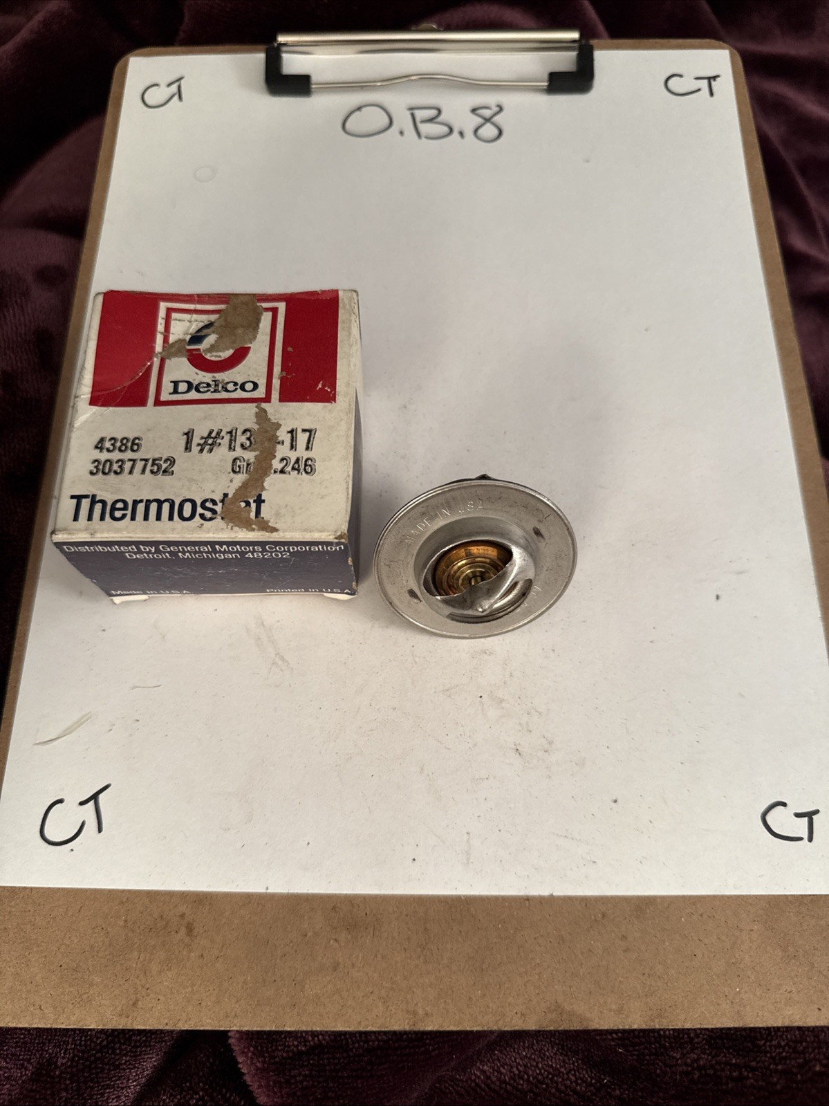 Genuine GM OEM NOS Engine Coolant Thermostat 3037752