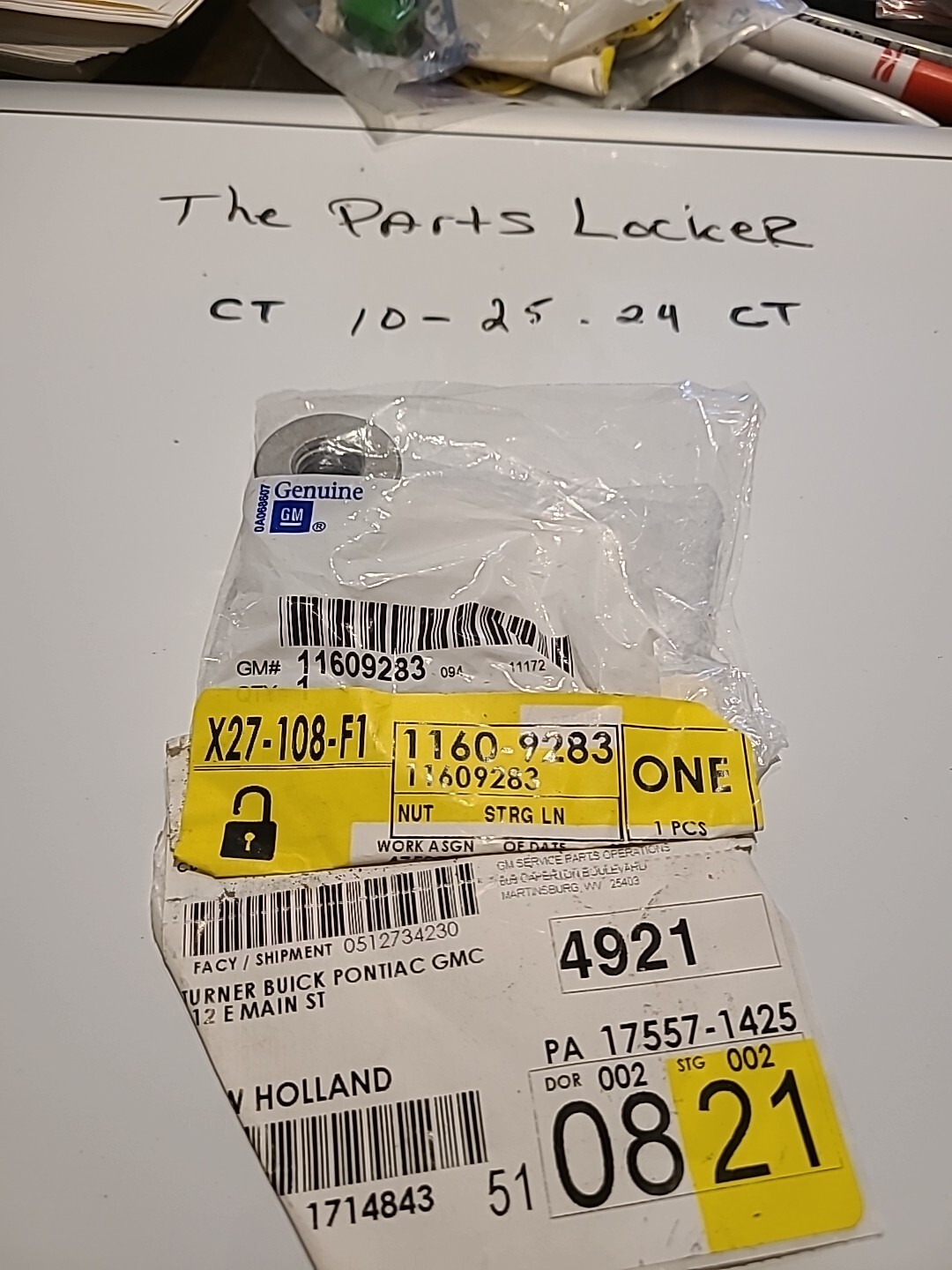 Genuine GM Outer Tie Rod Nut 11609283