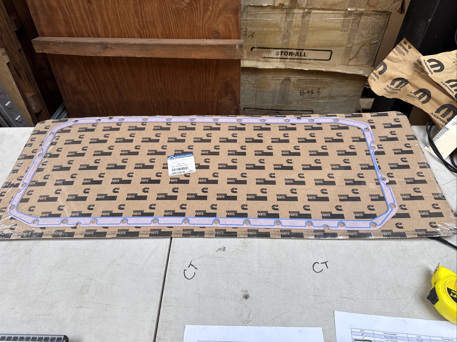 Genuine Mopar 68038159AB Gasket-Oil Pan 2018 OEM Nos - Image 4