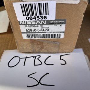 Genuine Nissan Black Out Tape 82816-3KA2A, Tape-Rear Door Sash