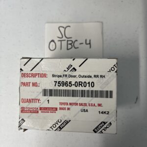 Genuine OEM Toyota 75965-0R010 RH Front Door B-Pillar Black Out Tape 19-23 RAV4