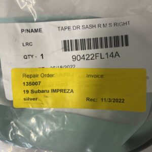 Genuine Subaru Impreza Black Out Tape 90422FN14A
