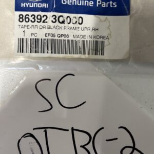 Hyundai 86392-3Q000 Tape-Rear Door Black Frame Upper,RH