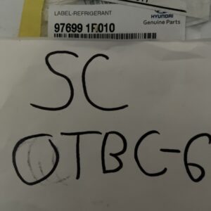 Hyundai 97699-1R010 Label-Refrigerant