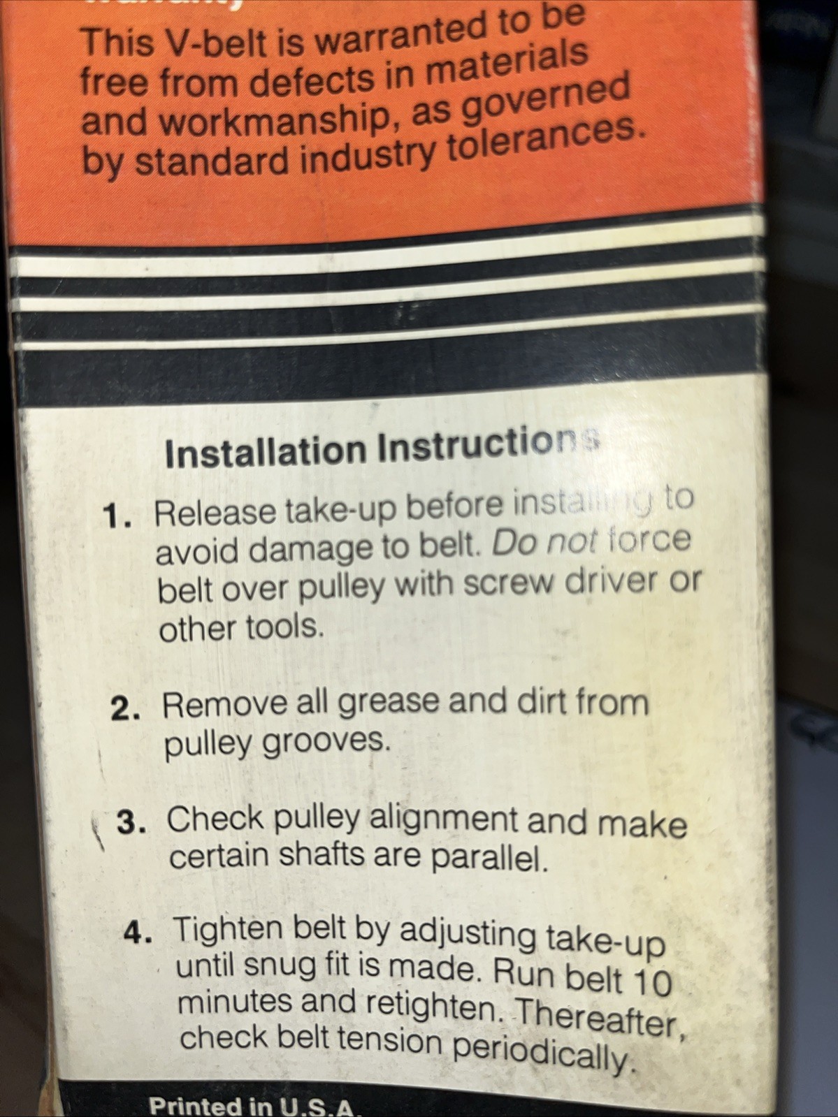 JASON INDUSTRIAL 'DUAL BRAND' V-BELT B45/5L480 - Image 4