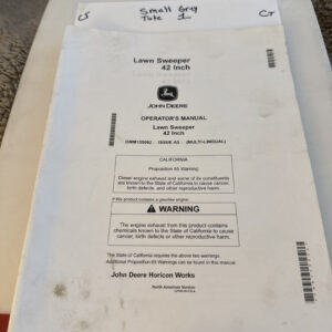 JOHN DEERE LAWN SWEEPER 42" OPERATOR'S MANUAL OMM155002 ISSUE A4
