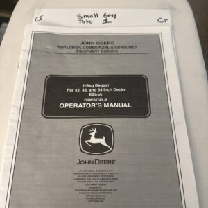 John Deere 2bag Bagger 42,48,54” Extrak Omm154743 Operator Manual