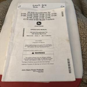 John Deere Omuc13236 44 Inch Snowblower Operators Manual For 100 Series Machines