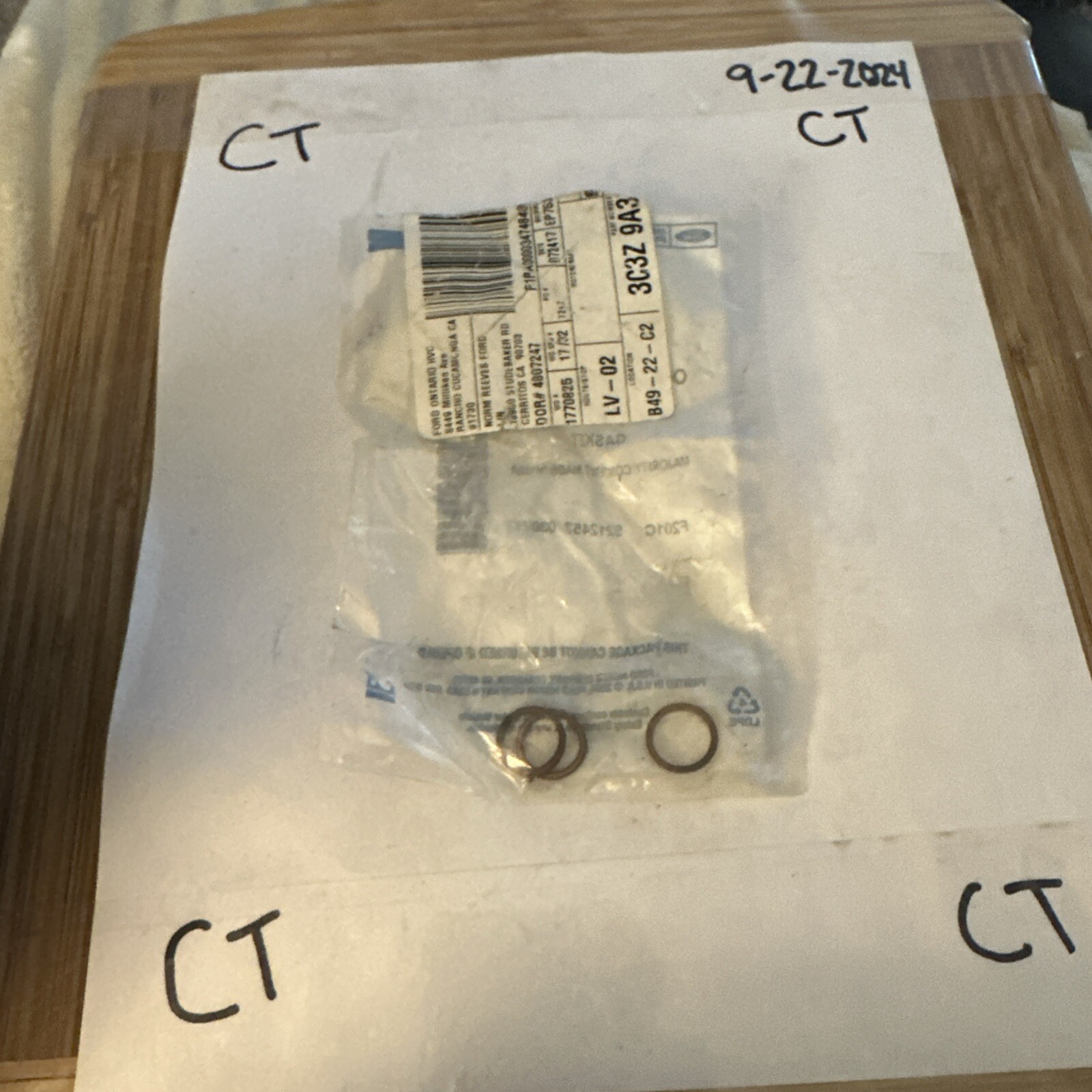 Lot OF 3 Ford 3C3Z-9A375-AA Gasket - Image 3