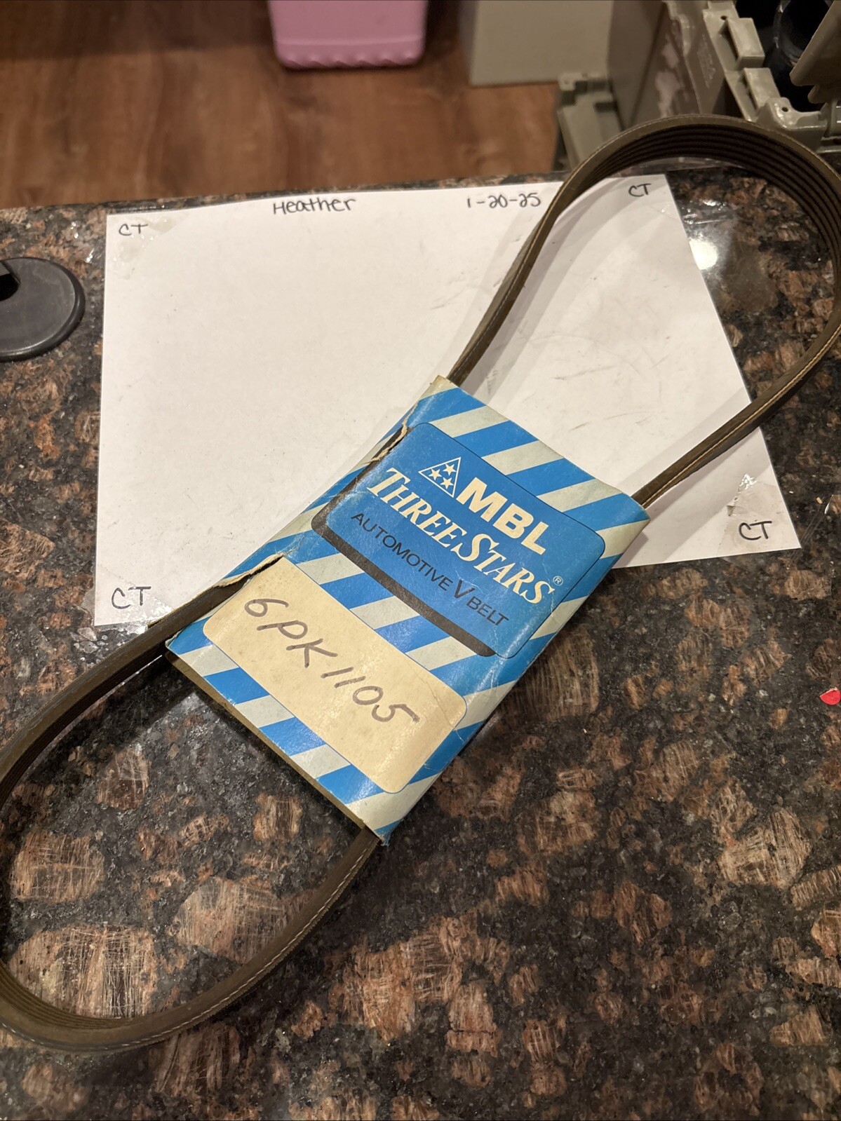 MBL - Three Stars 6PK1105 Serpentine Belt